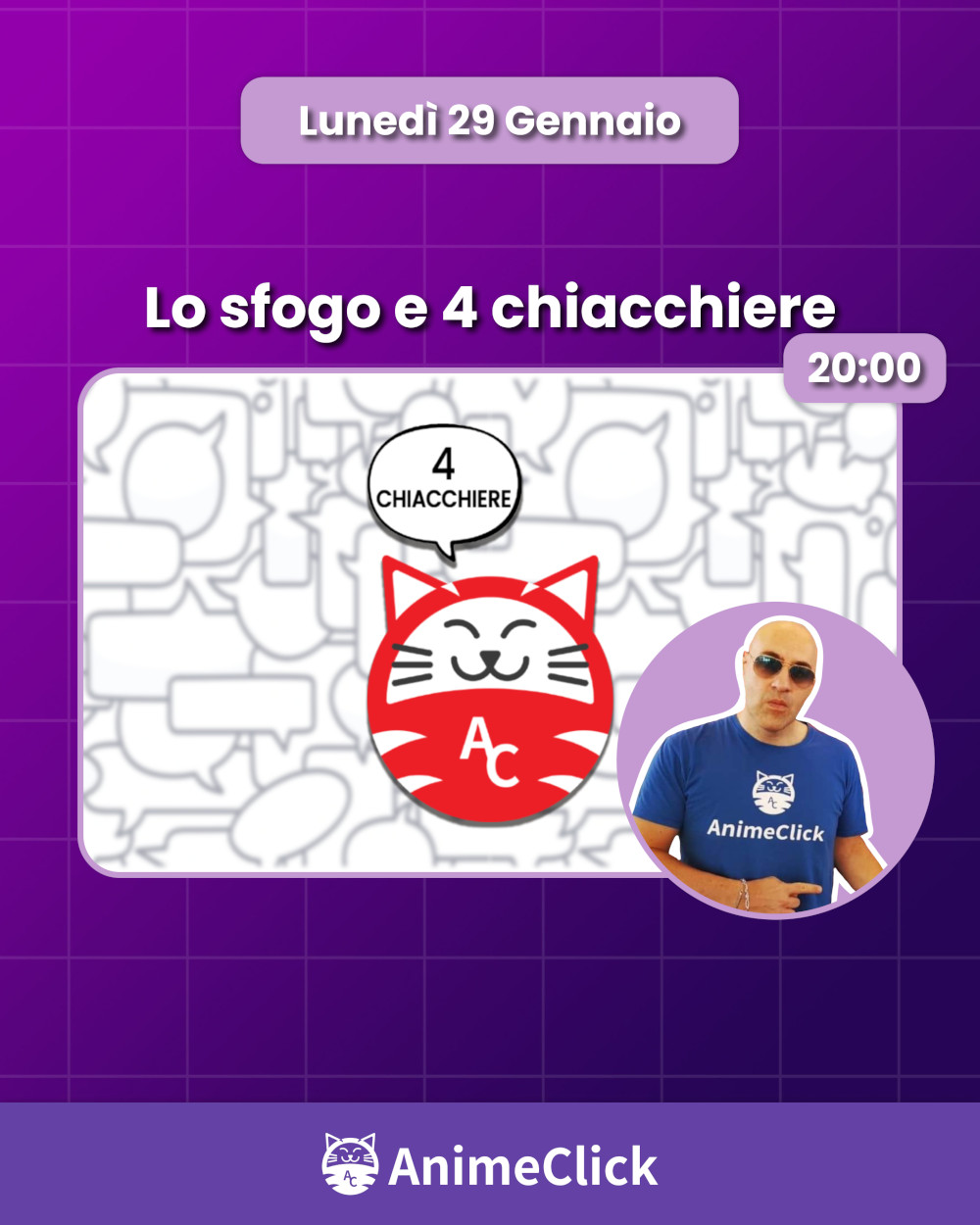 AnimeClick su Twitch: programma dal 29 gennaio al 4 febbraio